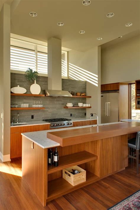 modern kitchen cabinets open shelves